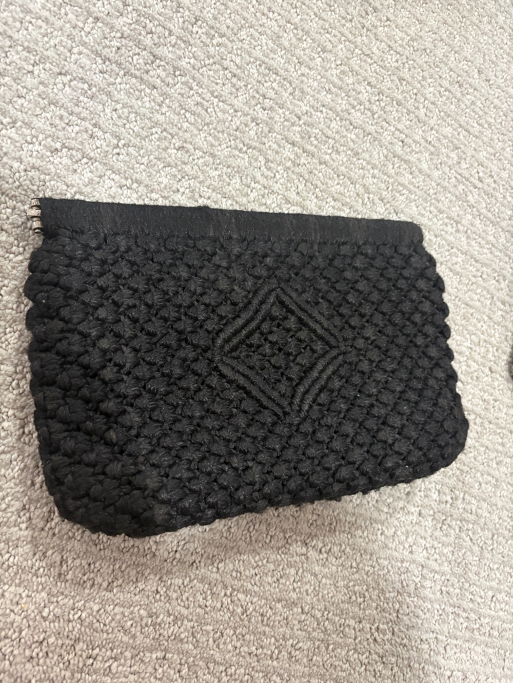 Vintage Black Woven Clutch Wristlet